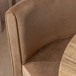 Bastian Velvet Dining Bench - Natural | Soft Upholstered Comfort