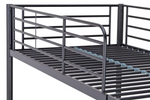 Riley High Sleeper Metal Bed Frame with Desk Black | Kids Loft Bed Furniture