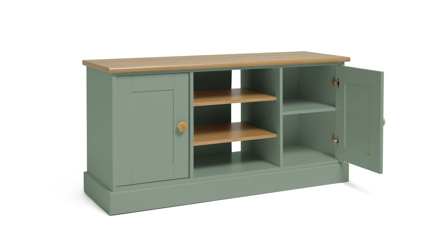Home Winchester 2 Door TV Unit - Green | Contemporary Media Furniture