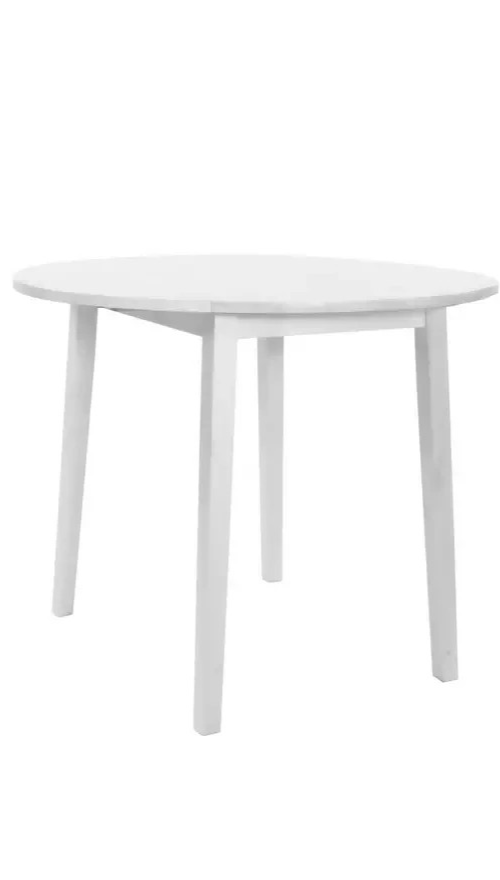 Kendal Round Extend White Dining Table (TABLE ONLY)