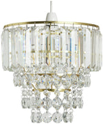 BHS Monroe Glass Easy Fit Pendant Light - Brass