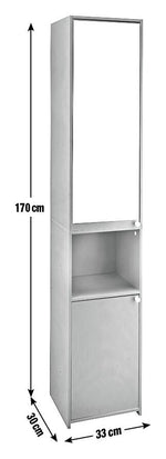 Prime Mirrored Tallboy - Black ( B Grade 12798 )