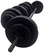 Opti Vinyl Dumbbell and Barbell Set - 50kg | Adjustable Dumbbells and Bar Set