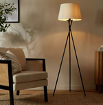Cortillo Base Only Tripod Floor Lamp Black | Modern Standing Floor Light Home