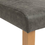 Home Pair of Faux Leather Dining Chair - Charcoal | Set of 2 modern chairs