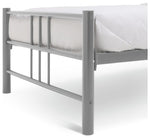 Home Atlas Single Metal Bed Frame - Silver