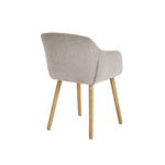 Home Alarik Pair of Fabric Dining Chairs - Natural | Kitchen Table Chair Set