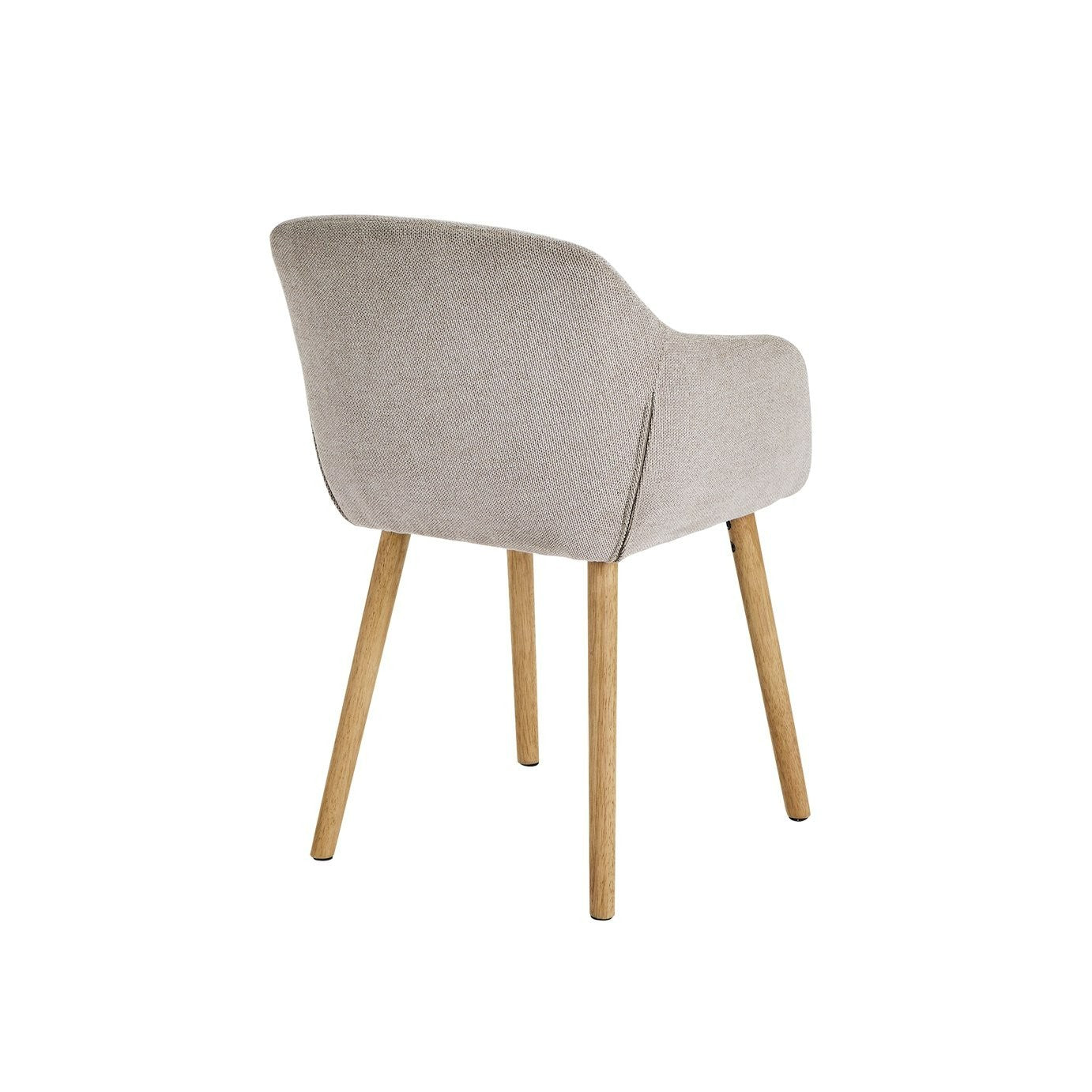 Home Alarik Pair of Fabric Dining Chairs - Natural | Kitchen Table Chair Set