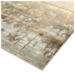 Asiatic Aurora Shiny Abstract Gold Cut Pile Rug - 230x160cm | Modern rug