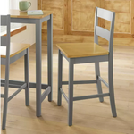 Chicago Solid Wood Bar Stool Grey | Kitchen Breakfast Bar Chair
