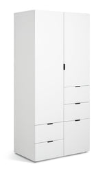 Zeke 2 Door Wardrobe - White | Bright Minimalist Styling