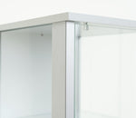 Home 1 Door Glass Display Cabinet - Silver | Modern Home Showcase