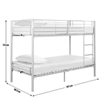 Mason Single Bunk Bed For Kids / Adults / Teenager - Black (No Mattress)