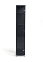 Home 4 Shelf 1 Door Display Cabinet - Black | Minimalist Interior Look