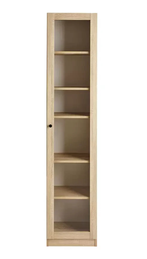Carla 1 Door Display Cabinet - Oak (B Grade)
