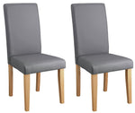 Home Pair of Midback Dining Chairs - Grey