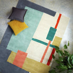 Habitat Quentin Abstract Wool Shaggy Rug - 200x140cm