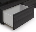 Habitat Floating Top TV Unit - Black & Brown | Media Stand with Storage Shelves