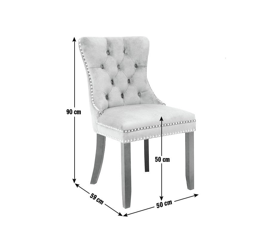 Home Princess Velvet Dining Chair - Charcoal | Comfort Stylish Seating Interior