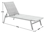 Tahiti Rattan Effect Sun Lounger - Grey