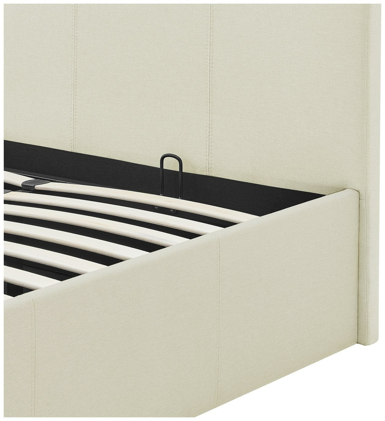 Home Heathdon Kingsize End Lift Ottoman Bed - Natural | Convenient Bed Storage