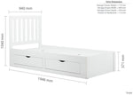 Birlea Appleby Single Wood Effect Bed Frame - White
