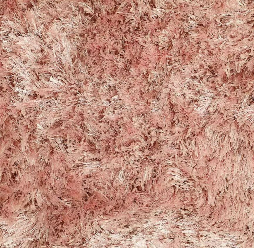 Habitat Luxury Plain Shaggy Rug - 160x230cm - Blush Pink
