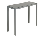 Lido Glass Bar Table & 2 Grey Chairs | Modern Kitchen Breakfast Dining Set