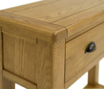 Home Kent 2 Drawer Oak Console Table - Natural | Warm Wooden Appeal
