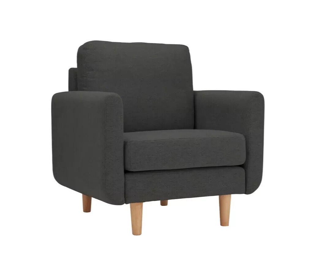 Habitat Remi Fabric Armchair in a Box - Charcoal