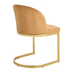 Home Willa Pair of Velvet Dining Chairs - Camel | Elegant Mealtime Seating