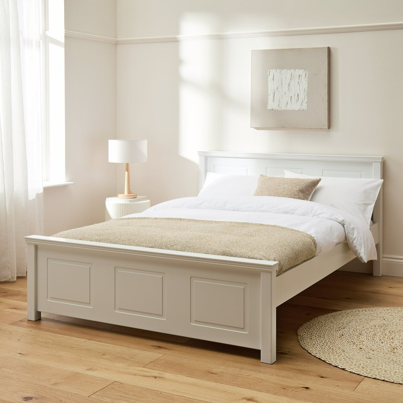 Home Grayson Double Bed - White | Modern Bedroom Style