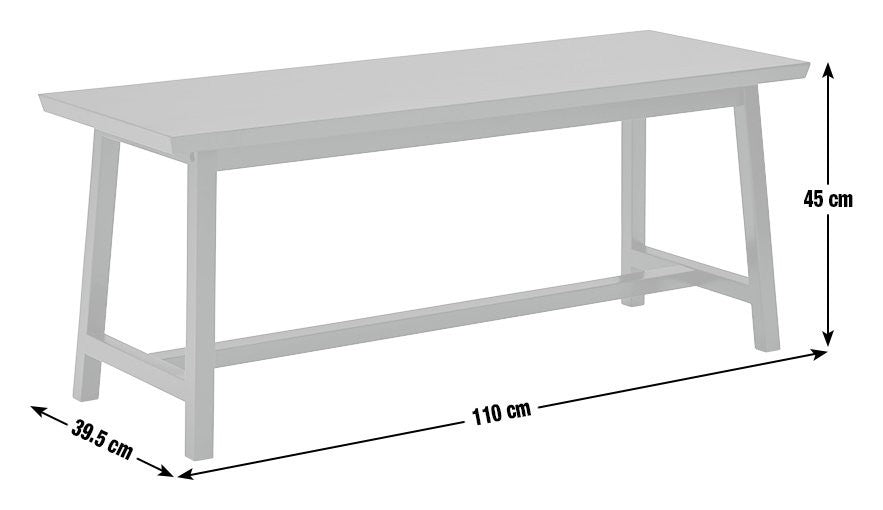 Kyoto Solid Wood Dining Bench - Black | Sleek Dark Aesthetic