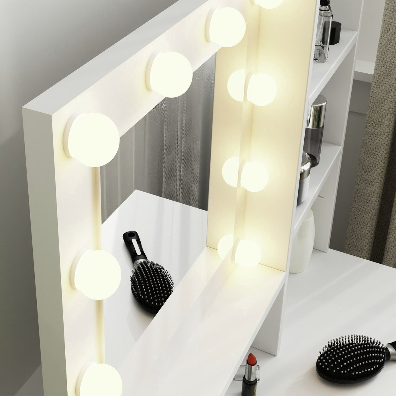 GFW Eva 2 Drawer Dressing Table With Stool - White | White vanity table