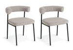 Oakie Pair of Fabric Dining Chair - Grey | Soft Upholstered Comfort