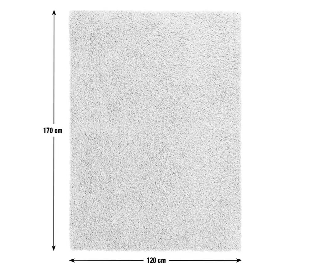 Recycled Cosy Plain Shaggy Rug - 120x170cm - Blue