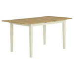 Home Chicago Extendable Cream Dining Table & 4 Chairs | Modern Dining Room Set