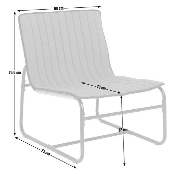 Riba Fabric Sling Accent Chair Khaki | Modern Living Room Lounge Chair Furniture