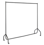 Heavy Duty 6ft Wide Clothes Rail - Black | Strong Garment Hanging Stand Storage