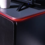 X Rocker Carbon Tek Media Unit - Grey And Red