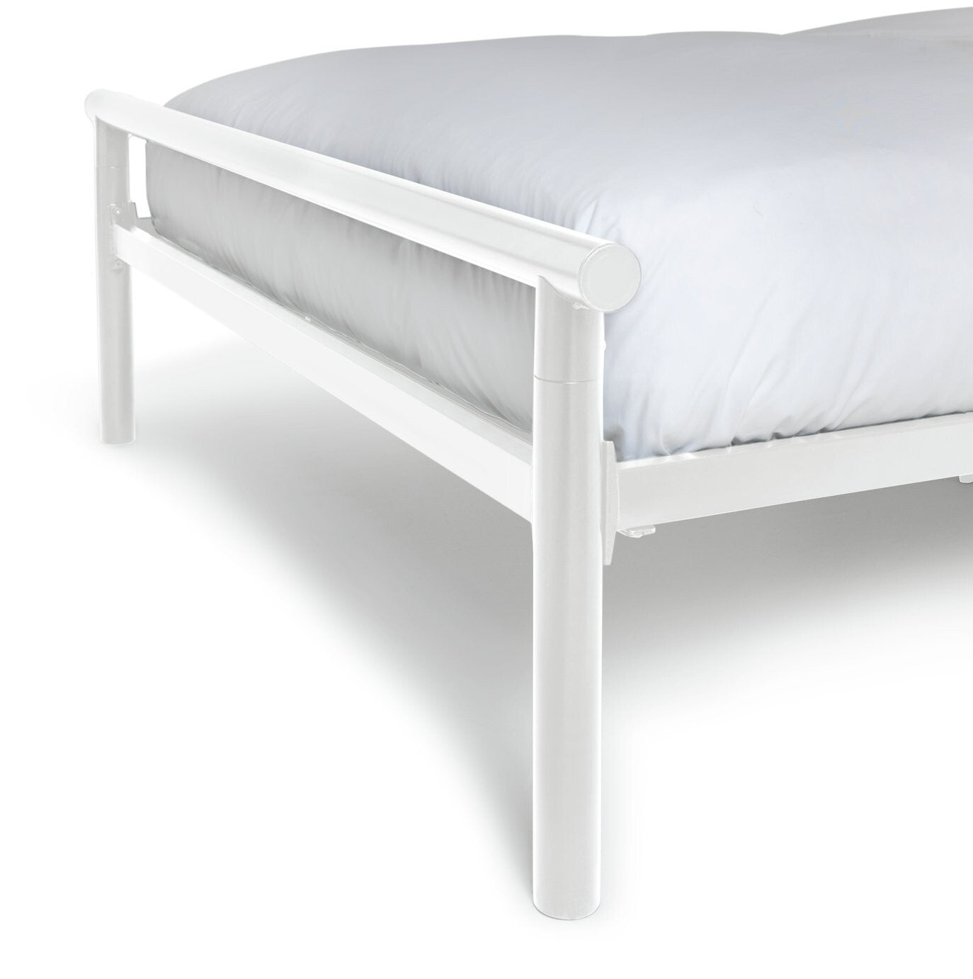 Avalon Small Double Metal Bed Frame - White ( B Grade 37136 - 37134 )