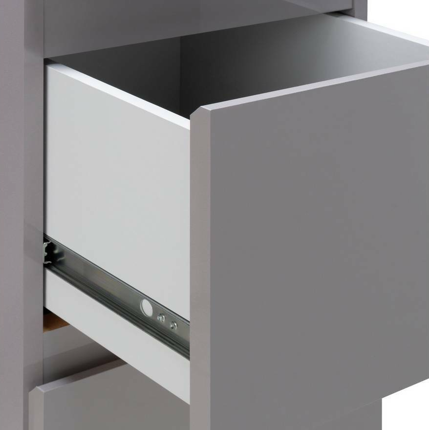 Habitat Jenson 6 Drawer Dressing Table Desk - Grey Gloss ( B Grade 53849 -53854)