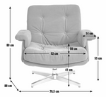 Dawson Fabric Swivel Chair Natural | Accent Lounge Armchair Furniture