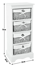 Home New Malvern 4 Drawer Storage Unit - White