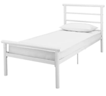 Home Avalon Single Metal Bed Frame White | Modern Bedroom Furniture Kids Adults