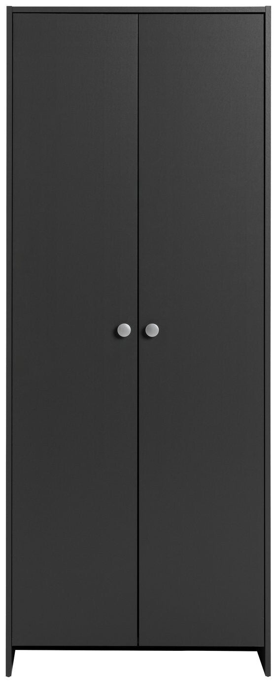 Seville 2 Door Wardrobe - Anthracite ( B Grade )