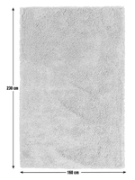Habitat Noodle Shaggy Plain Rug - Grey - 160x230cm