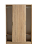 Nova 2 Door Sliding Wardrobe - Oak | Modern Bedroom Storage Cabinet Furniture