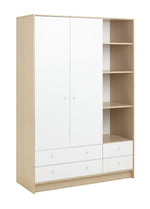 Kids Malibu 2 Door 4 Drawer Wardrobe - White