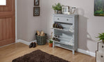 Deluxe Two Tier Shoe Cabinet - Grey